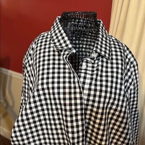 Women’s Black and White Checkered Shirt
